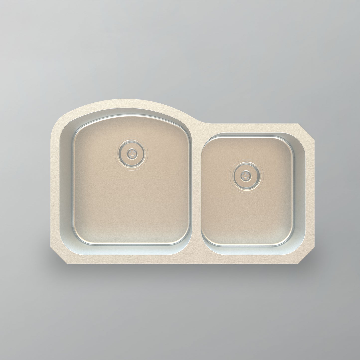 Acritec 21120 Stainless Steel Undermount Kitchen Sink – 32" x 20" x 9" – Brushed Satin