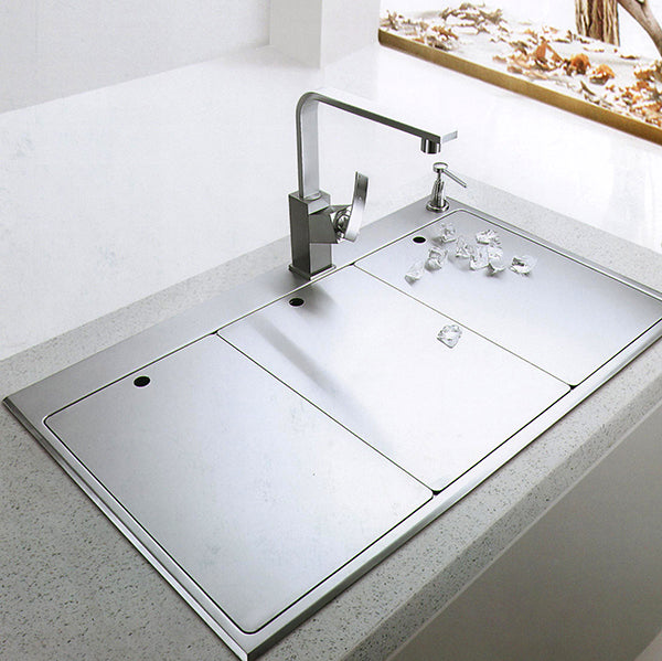 Acritec 25150 Stainless Steel Drop-In Kitchen Sink – 31.5" x 19.5" x 10.25" – Brushed Satin