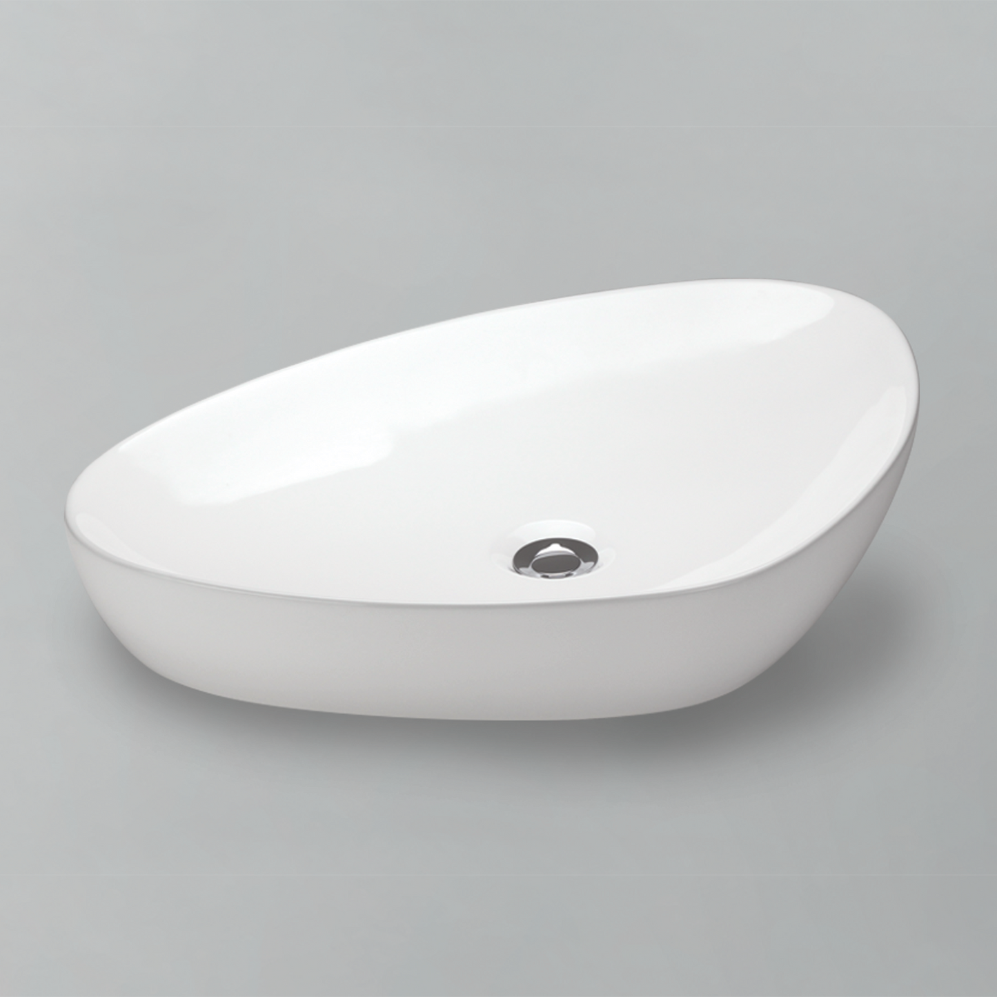 Acritec 36563 Ceramic Triangular Corner Counter-Top Basin, White