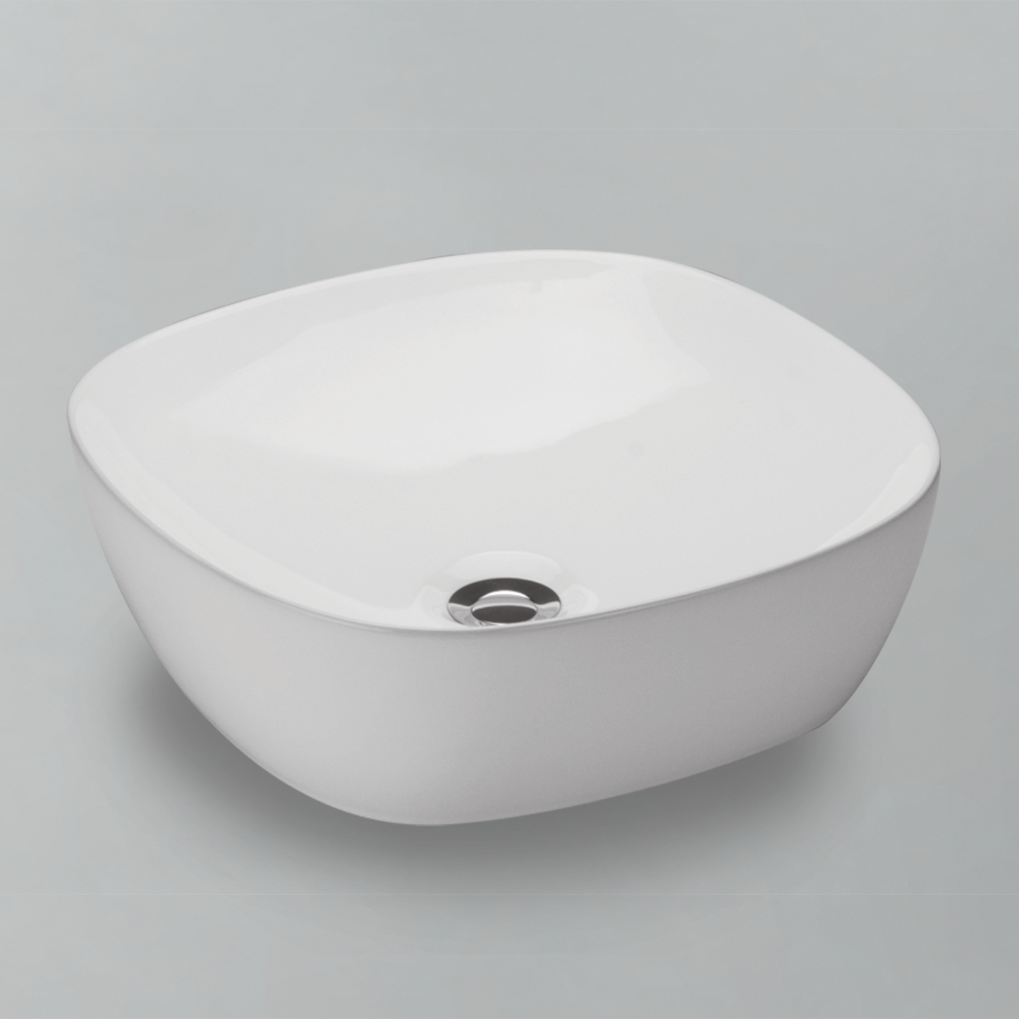 Acritec 36644 Ceramic Square Counter-Top Basin, White