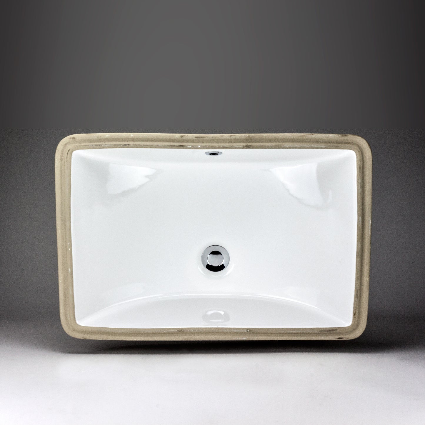Acritec 36955 Rectangular Undermount Ceramic Basin, White
