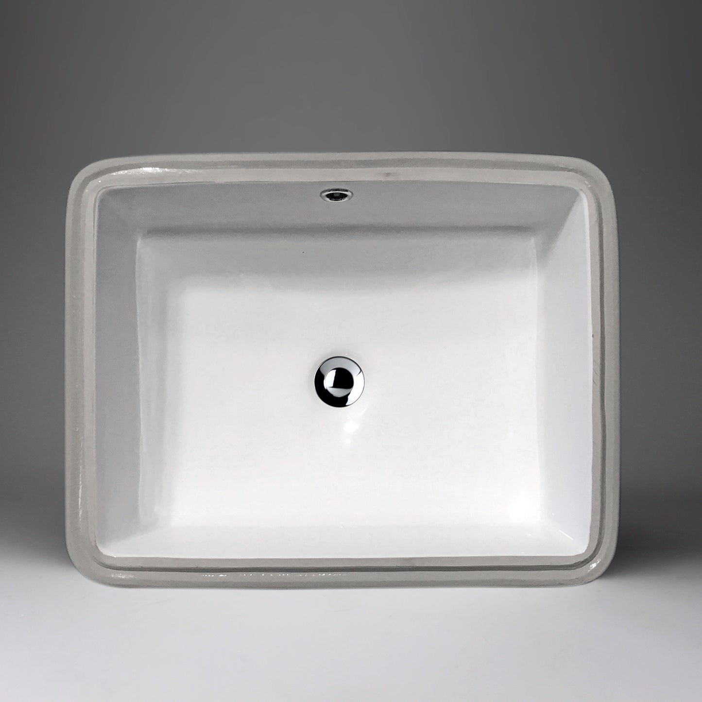 Acritec 36970C Rectangular Undermount Ceramic Basin, White