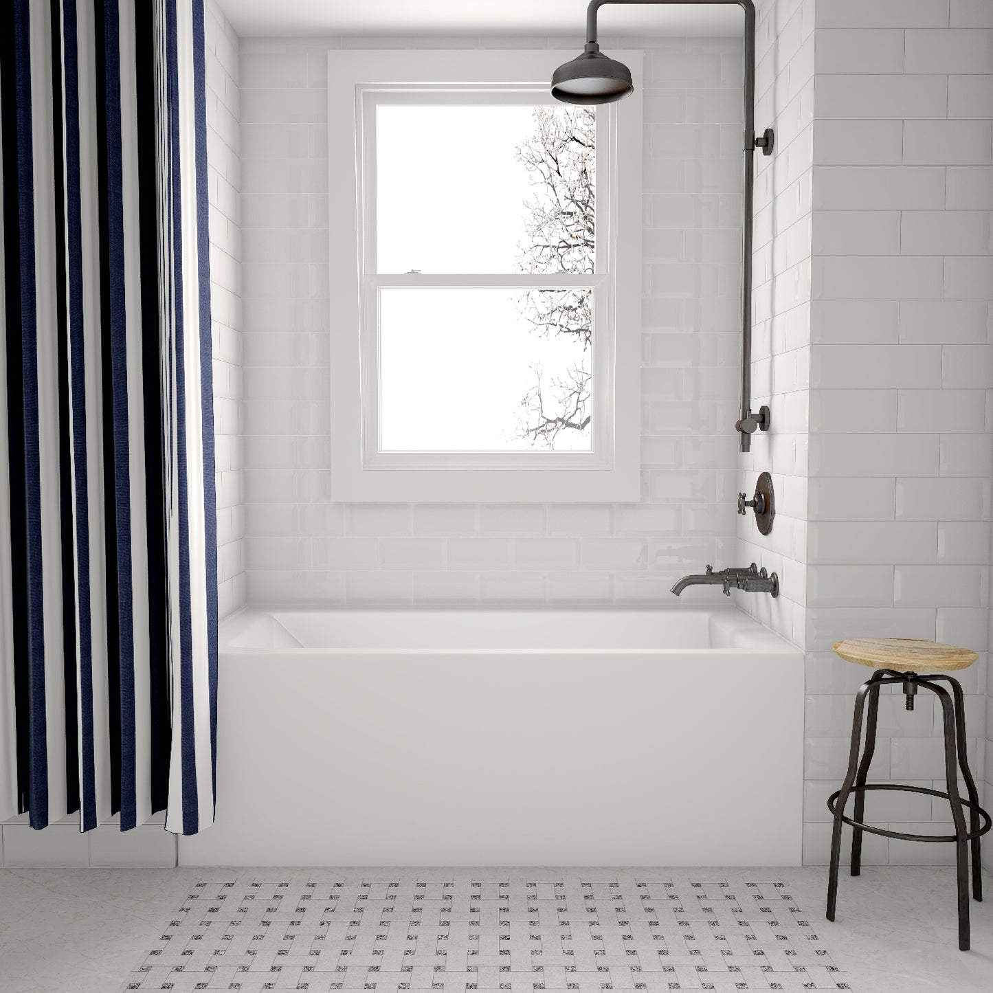 Acritec Clear 5430 Alcove Bathtub – Side Profile