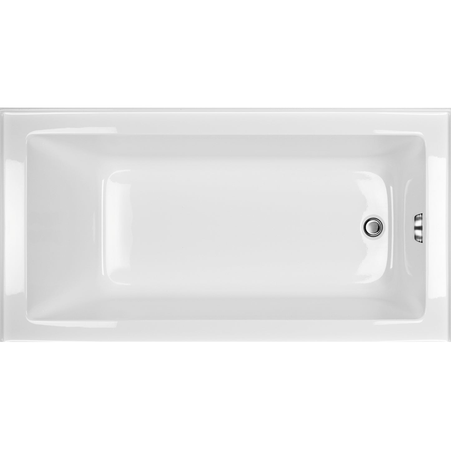 Acritec Clear Wood Panel 6632 Alcove Bathtub – Top View
