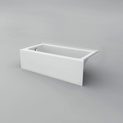 Acritec Clear 6030 Alcove Bathtub – Skirted White Acrylic