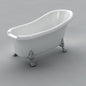 Acritec Victorian 61 43191 – 60.5-inch Acrylic Single-Ended Slipper Clawfoot Bathtub – White