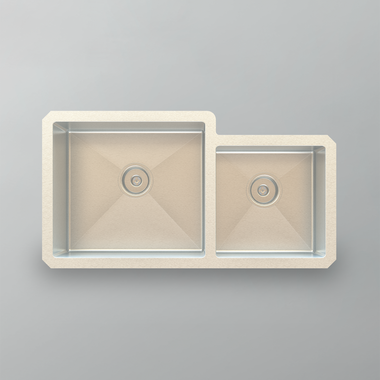 Acritec 21070 Stainless Steel Undermount Kitchen Sink – 33.625" x 18" x 9" – Brushed Satin