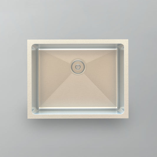 Acritec 21165 Stainless Steel Undermount Kitchen Sink – 23" x 18" x 9" – Brushed Satin