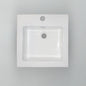Acritec 36811 Square Drop-In Ceramic Basin, White