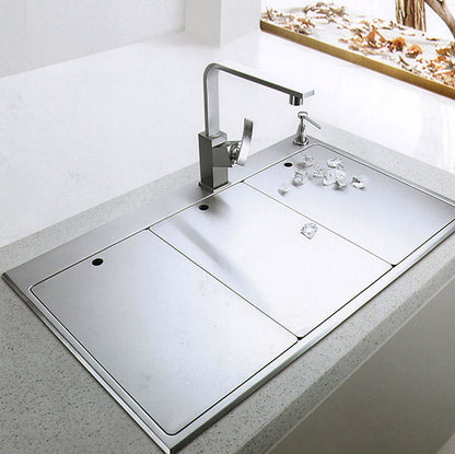 Acritec 25150 Stainless Steel Drop-In Kitchen Sink – 31.5" x 19.5" x 10.25" – Brushed Satin