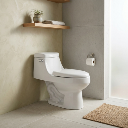Acritec 31050 One-Piece Elongated Toilet 27 3/4" x 15 3/8" x 27" White