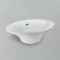 Acritec 36400 Ceramic Oval Counter-Top Basin, 24¾” × 15¾” × 7”, White