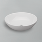 Acritec 36402 Ceramic Round Counter-Top Basin, 16” × 16” × 5” Ultra-Thin, White