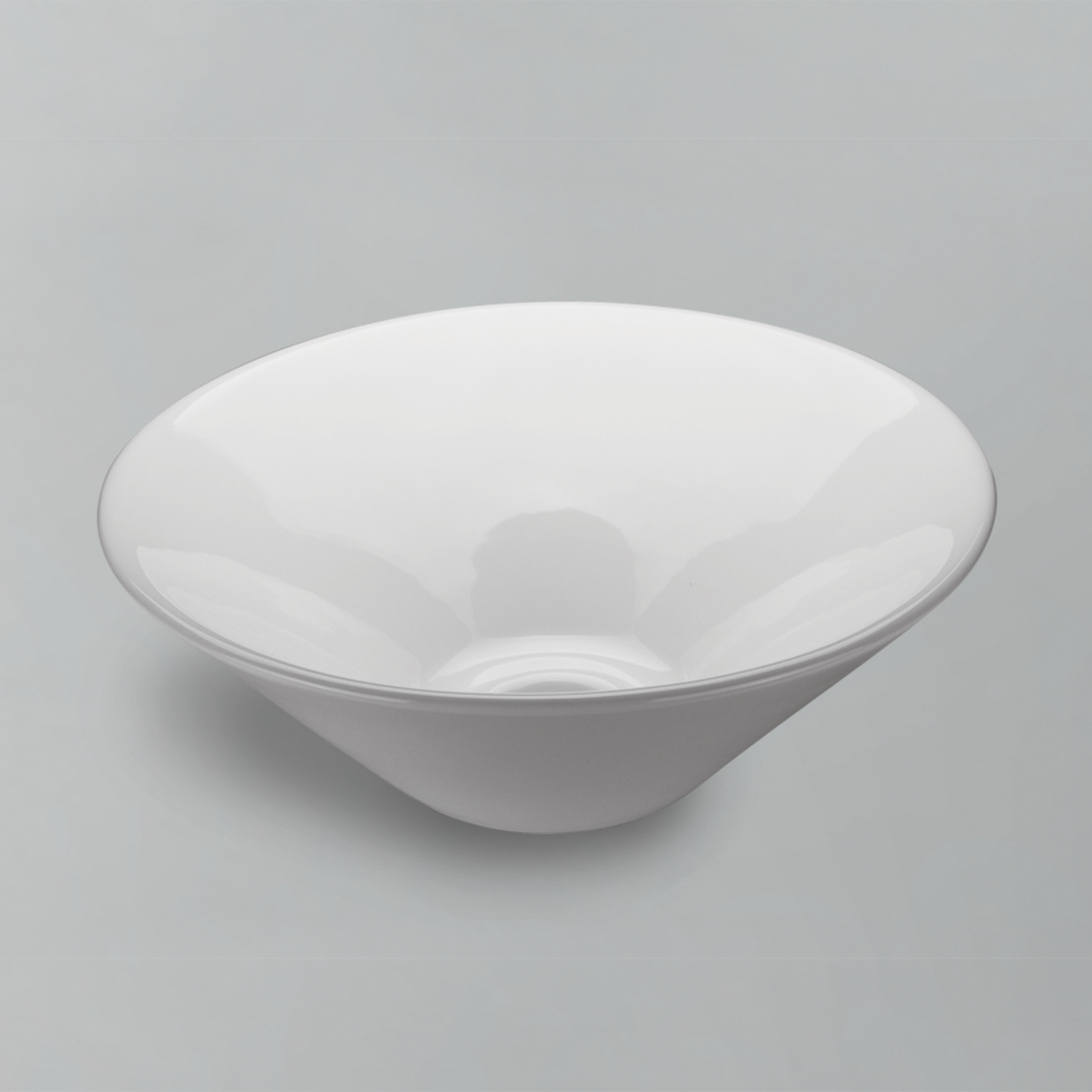 Acritec 36403 Ceramic Round Counter-Top Basin, 16⅞” Round, White