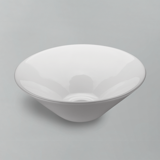 Acritec 36403 Ceramic Round Counter-Top Basin, 16⅞” Round, White