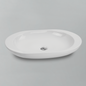 Acritec 36425 Ceramic Oval Counter-Top Basin, White
