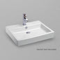 Acritec 36439 Ceramic Rectangular Counter-Top Basin, 23½” × 18½”, White