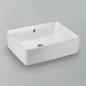 Acritec 36447 Ceramic Rectangular Counter-Top Basin, White