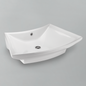 Acritec 36519 Ceramic Organic Shape Counter-Top Basin, White