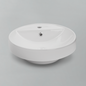Acritec 36552 Ceramic Round Counter-Top Basin, Single-Hole, White