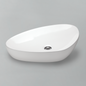 Acritec 36563 Ceramic Triangular Corner Counter-Top Basin, White