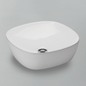 Acritec 36644 Ceramic Square Counter-Top Basin, White