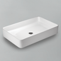 Acritec 36645 Ceramic Rectangular Counter-Top Basin, White