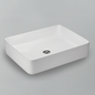 Acritec 36646 Ceramic Rectangular Counter-Top Basin, White
