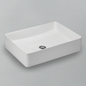 Acritec 36648 Ceramic Rectangular Counter-Top Basin, White