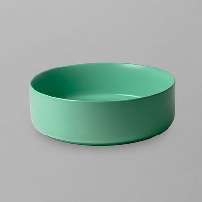 Acritec 36652 Series Ceramic Square Counter-Top Basin, 14”, Matte Green