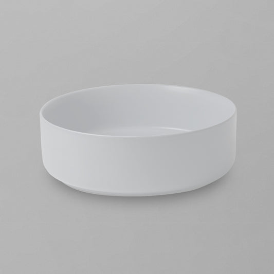 Acritec 36652 Series Ceramic Square Counter-Top Basin, 14”, White