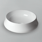 Acritec 36654 Ceramic Round Counter-Top Basin, 17⅜” × 17⅜” × 5½”, White