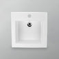 Acritec 36771 Square Drop-In Ceramic Basin, White