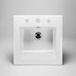 Acritec 36818 Square Drop-In Ceramic Basin, White