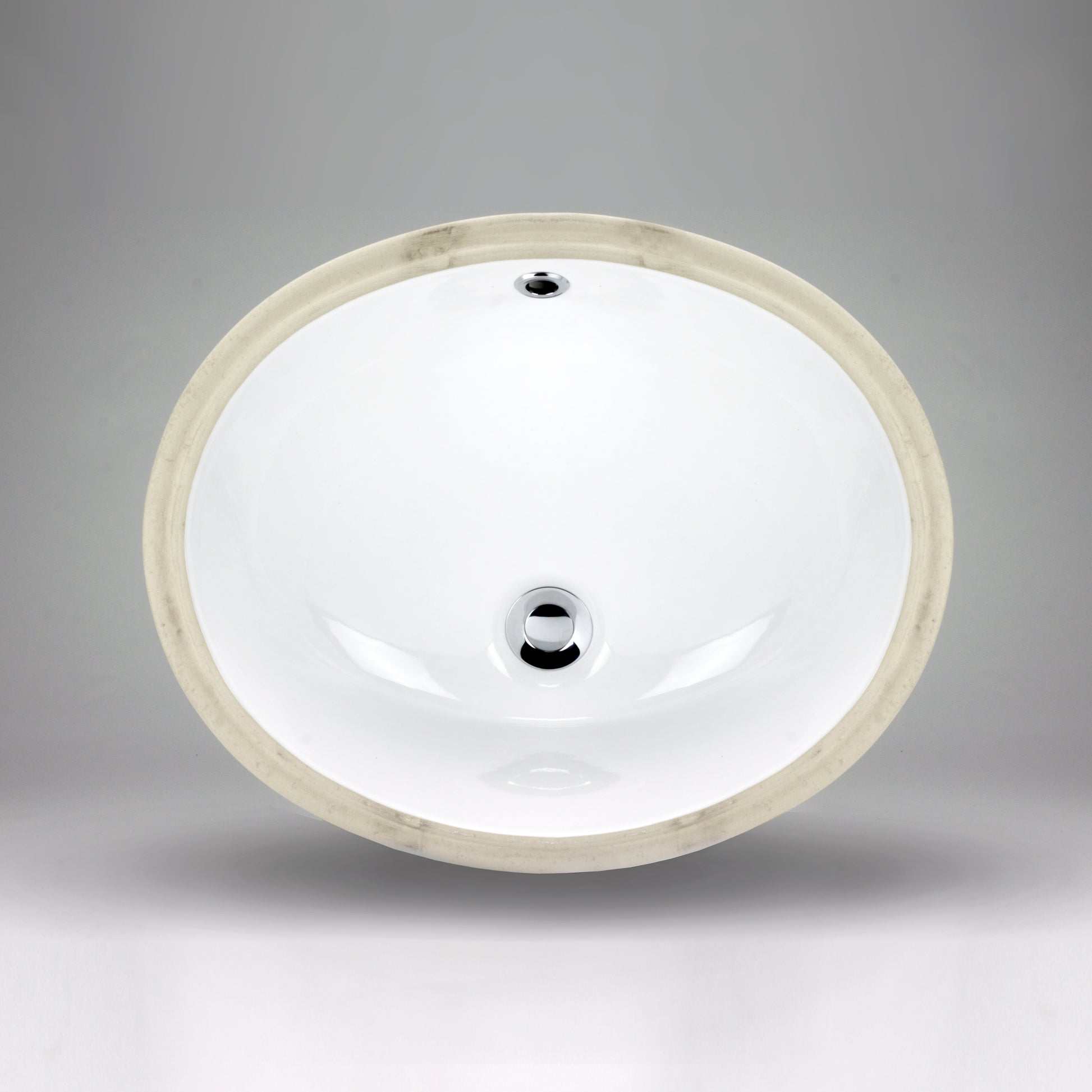 Acritec 36905 Oval Undermount Ceramic Basin, White