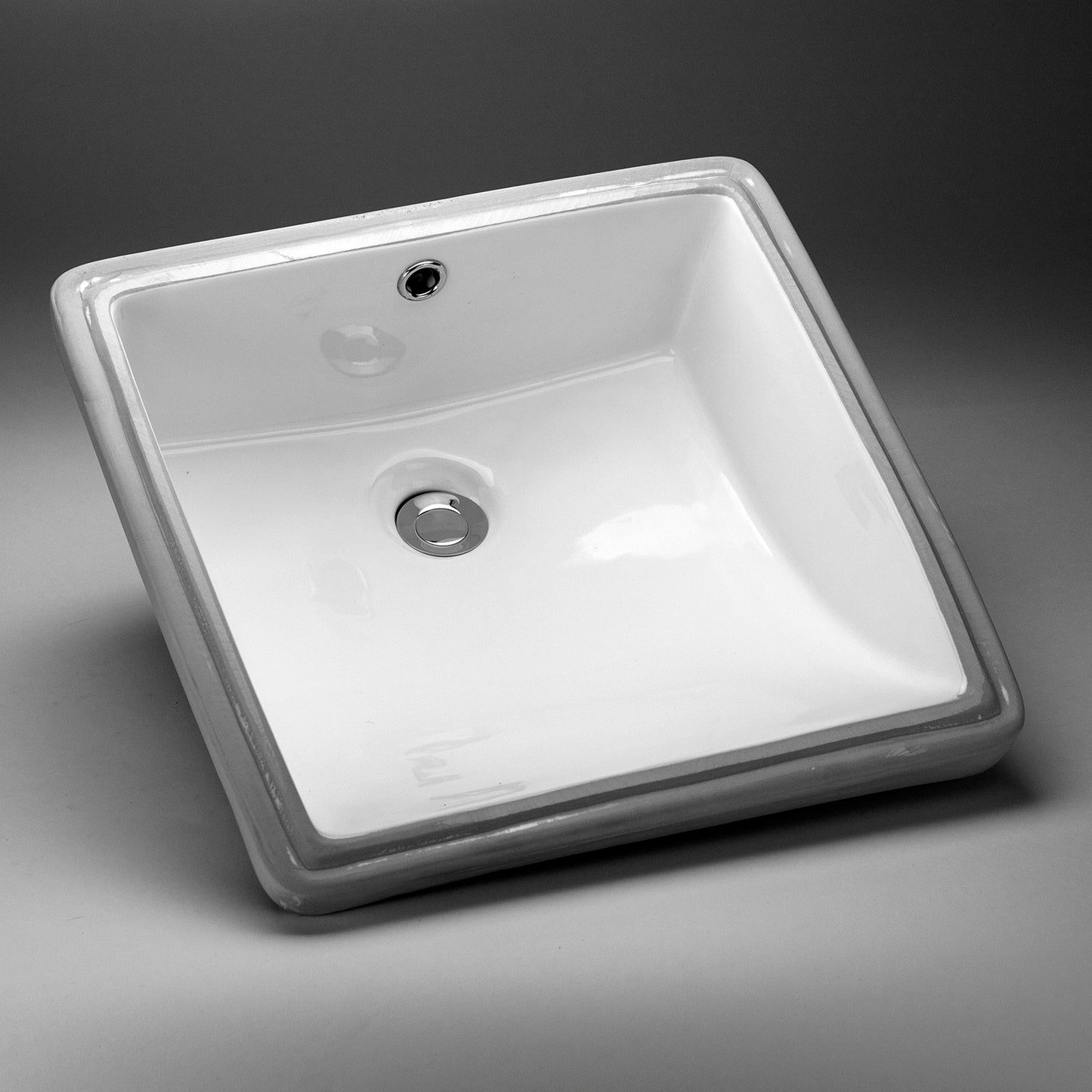 Acritec 36940 Square Undermount Ceramic Basin, White