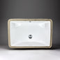 Acritec 36955 Rectangular Undermount Ceramic Basin, White