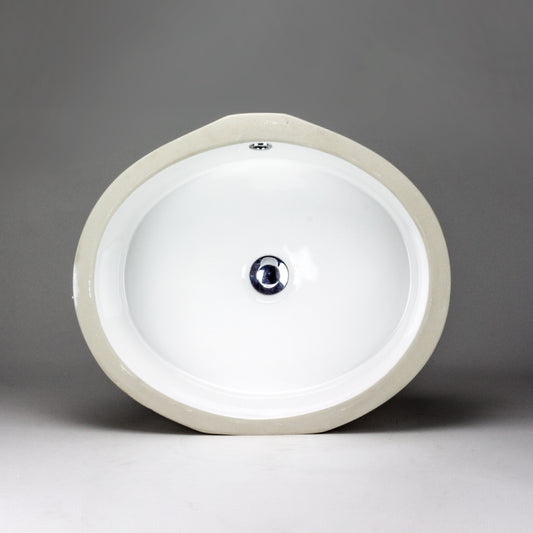 Acritec 36960 Oval Undermount Ceramic Basin, White