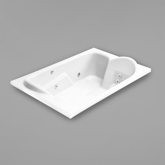 Acritec Freya Therapeutica Two-Person Drop-In Bathtub – 72” × 47½” – White