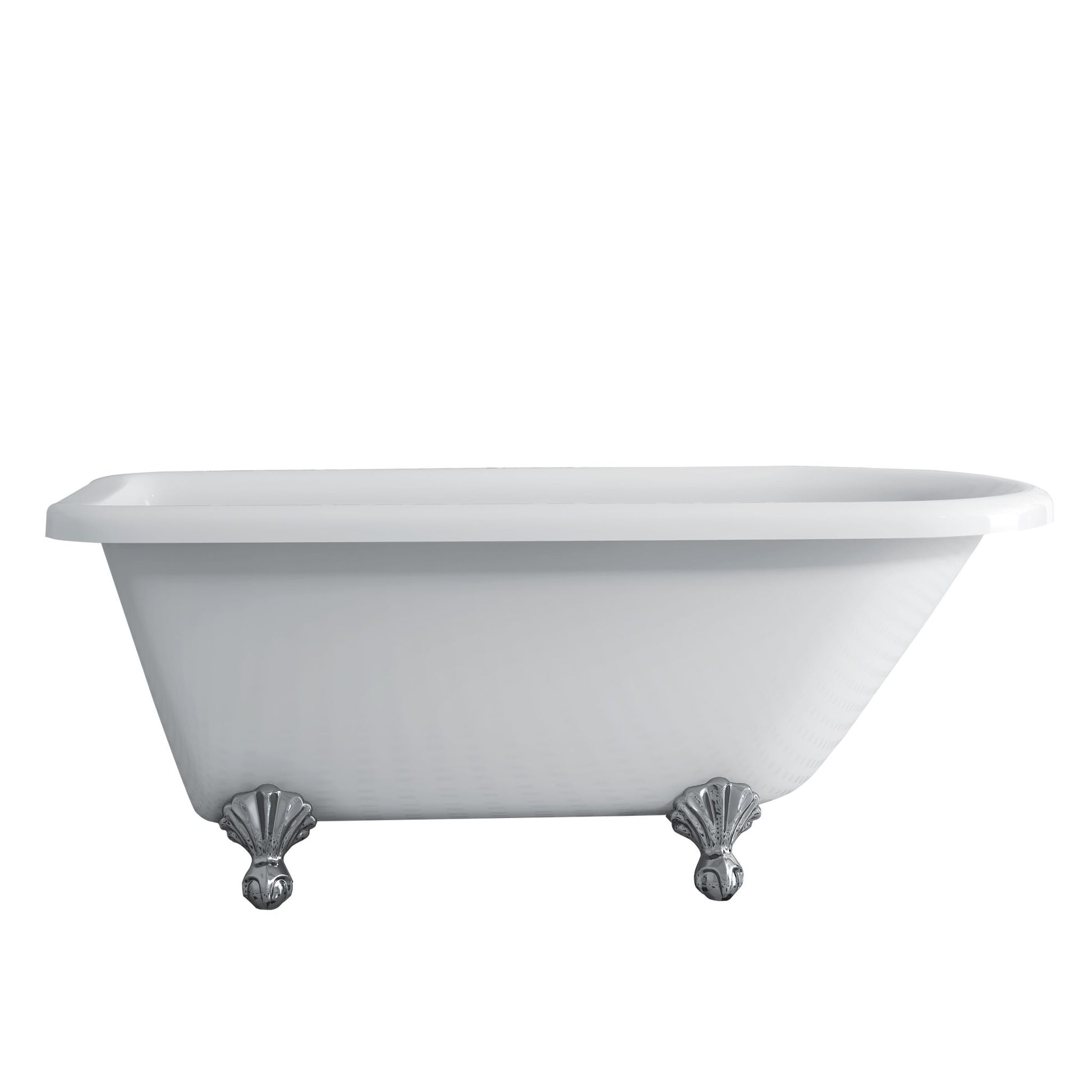 Acritec Antique 59 43101 – Brushed nickel leg finish, acrylic roll top clawfoot tub