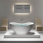 Acritec Antoine 66" Freestanding Acrylic Soaker Bathtub – White