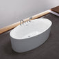 Acritec Clarice 67" Freestanding Acrylic Soaker Bathtub – Wide Oval – White