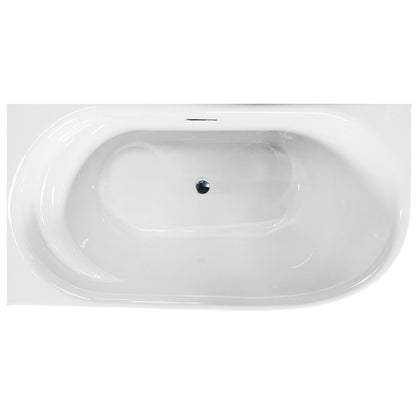 Acritec Milla Semi-Freestanding Corner Bathtub – Top View