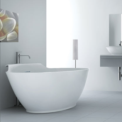 Acritec Gauguin 46512 Freestanding Cast Composite Soaker Bathtub 68 x 40-1/2 x 25-3/4 in White
