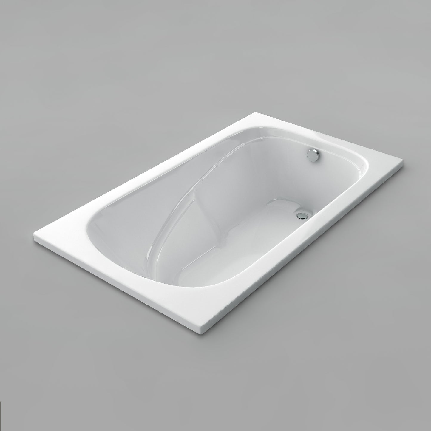 Acritec Denmark Drop-In Bathtub – 60” × 35⅞” – White