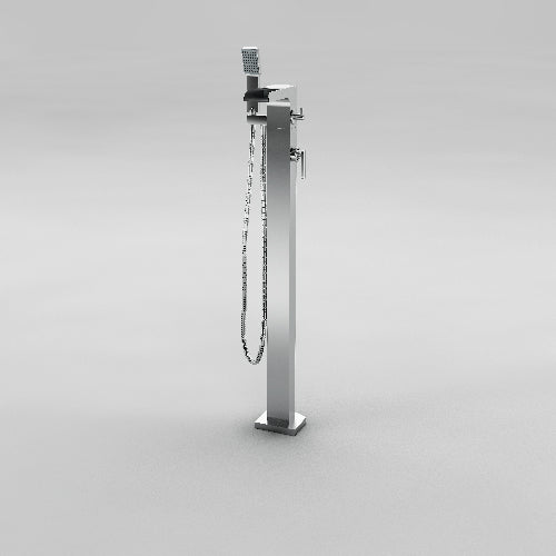 Acritec Imara 83061 – Freestanding Floor-Mount Tub Filler – Chrome Lever Handle