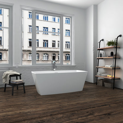 Acritec Renoir Series Freestanding Rectangular Bathtub – White