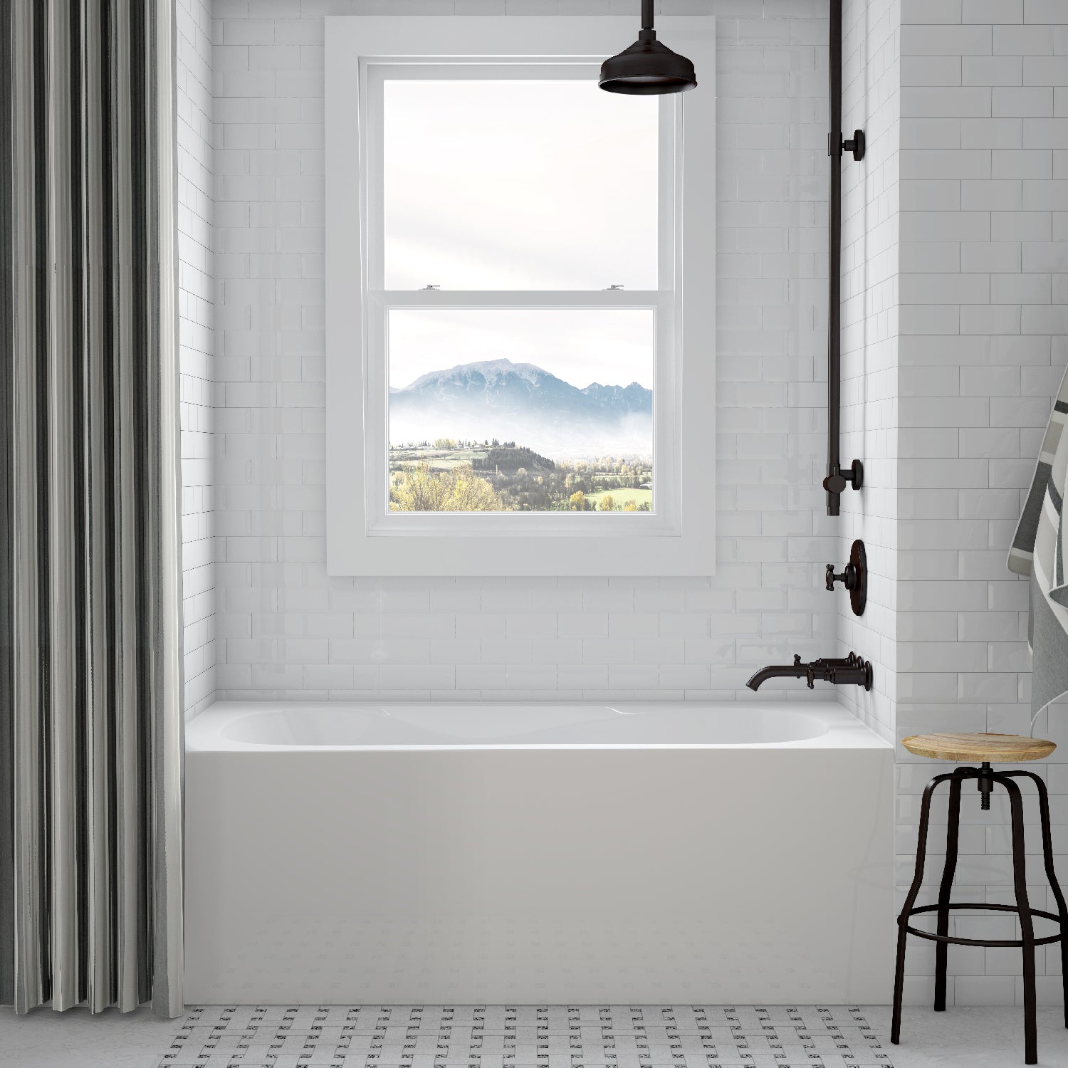 Acritec Robson Pure 6030 Alcove Bathtub – Front View