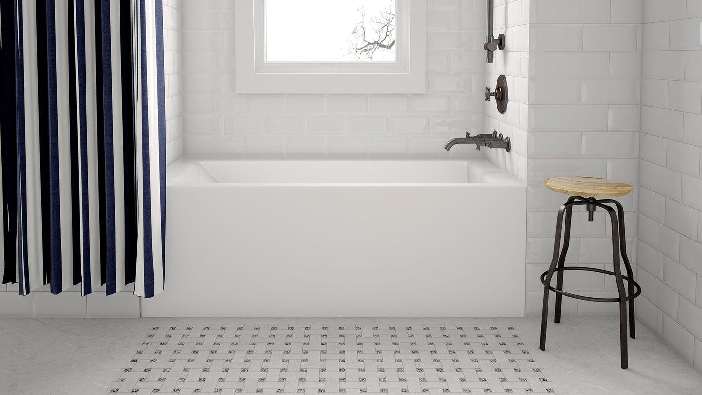 Acritec Simplicity Pure 6632 Alcove Bathtub – Front View
