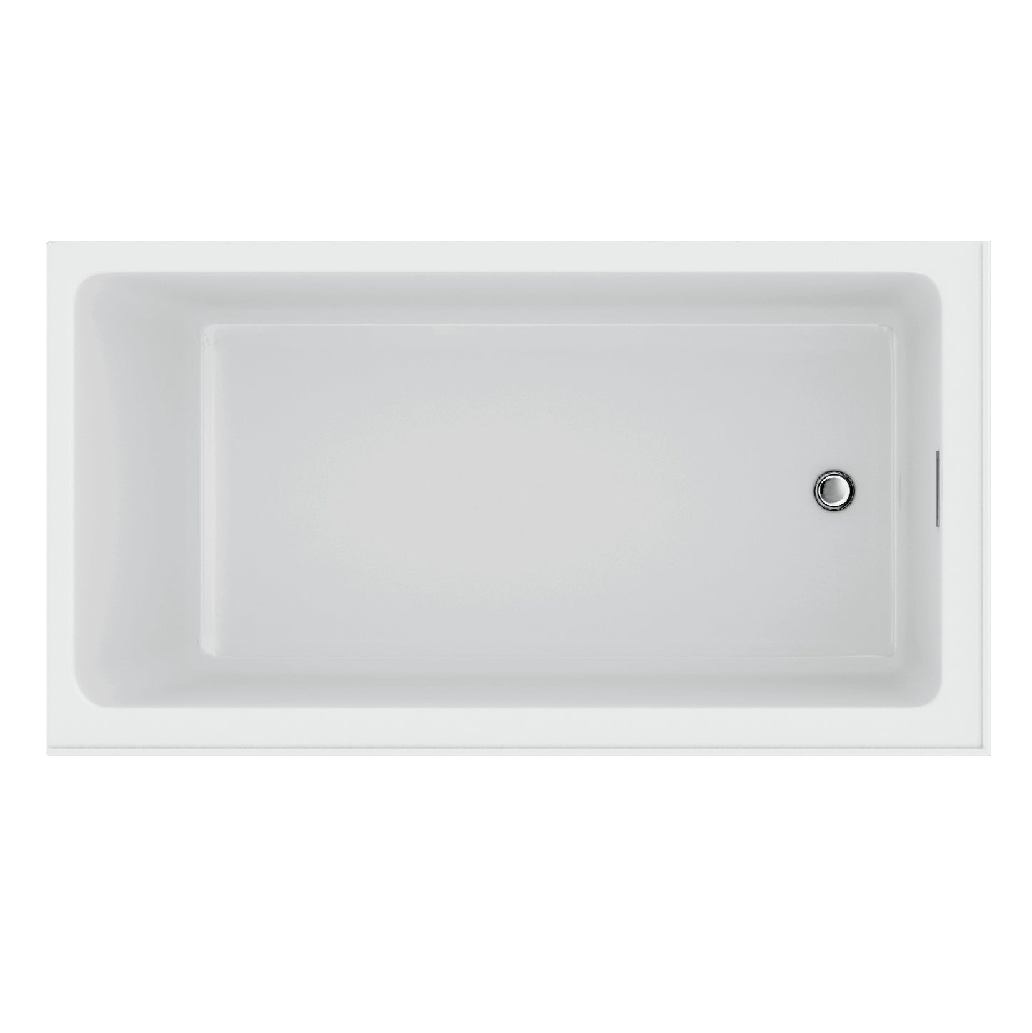 Acritec Niche Semi-Freestanding Corner Bathtub – Top View